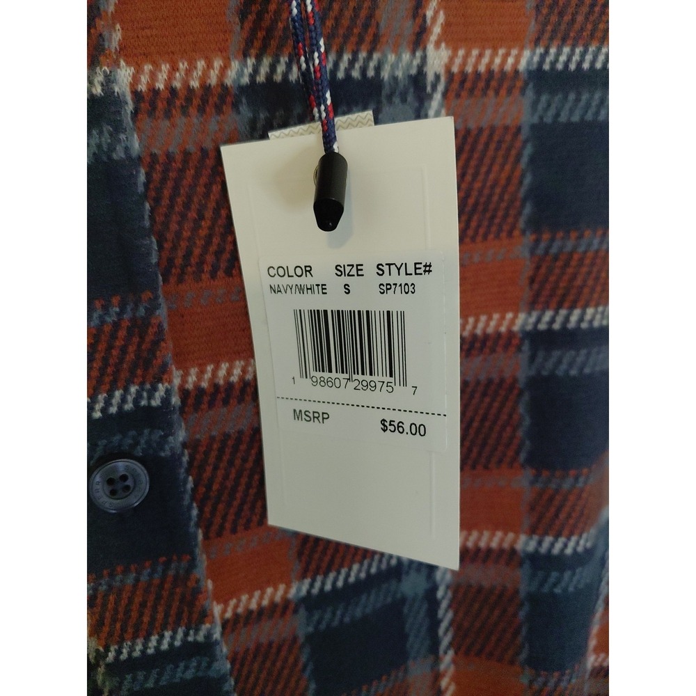 Sperry Premium Flannel Plaid Shirt, Size Small New With Tags Orig $56 - Picture 5 of 6